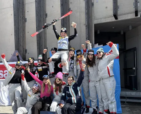 Stefanie am Saisonfinale in Saalbach