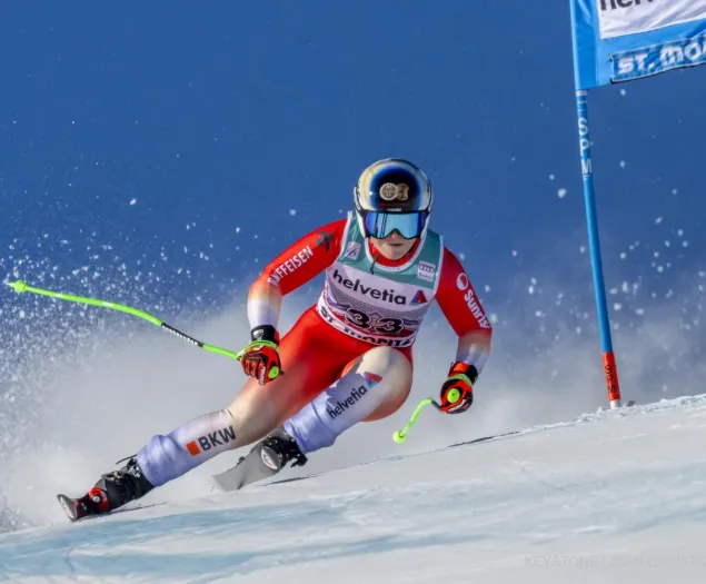 Stefanie Grob beim Super-G in St. Moritz