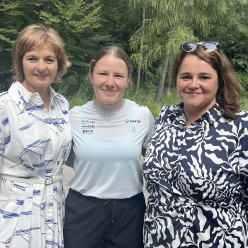 Stefanie mit Ruth Metzler und Angela Koller