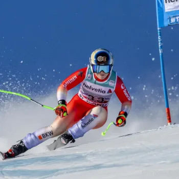 Stefanie Grob beim Super-G in St. Moritz