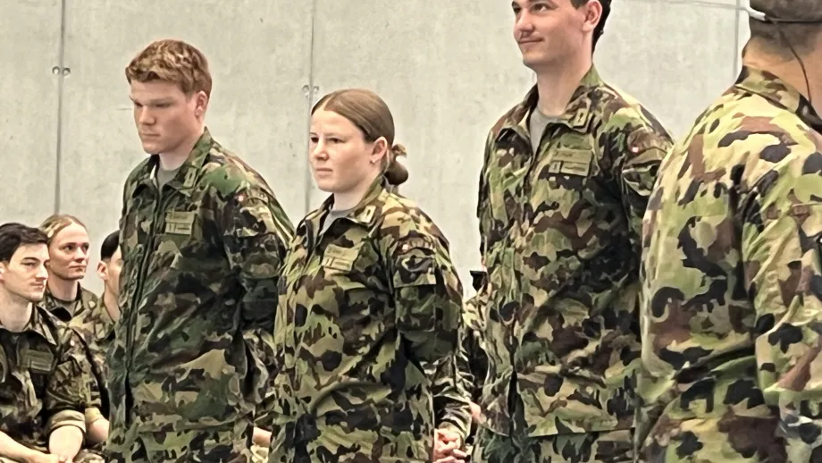 Stefanie bei der Beförderung