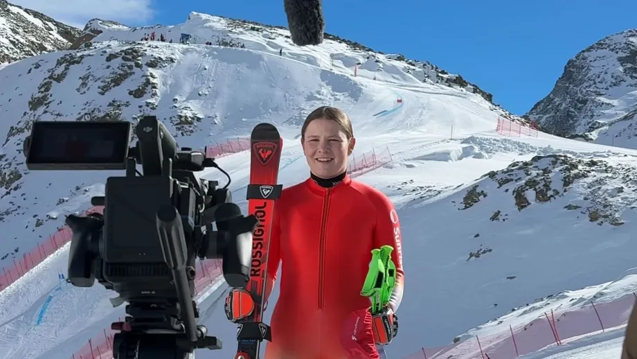 Stefanie Grob beim Shooting auf der Diavolezza